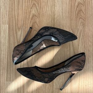 BCBG lace stiletto shoes